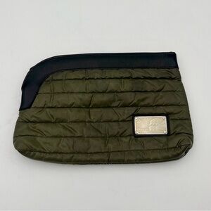 Kansai Yamamoto Vintage David Bowie Green Quilted Leather Clutch